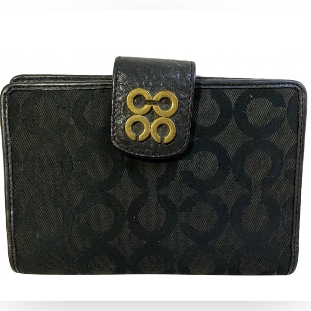 Coach vintage unisex CC signature print canvas wallet